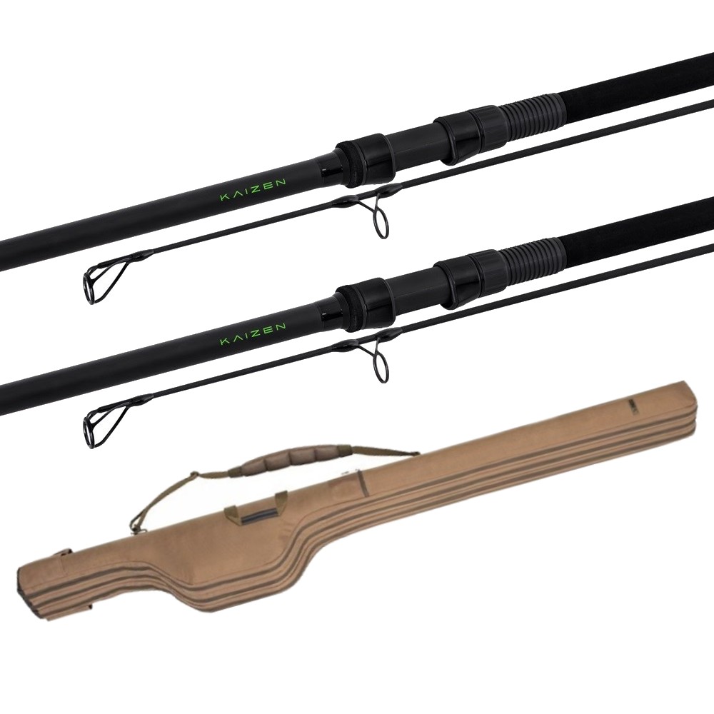 Korda prut kaizen green 12,6 ft 4 lb 2 ks + korda pouzdro na pruty compac 3 rod divide holdall 13 ft