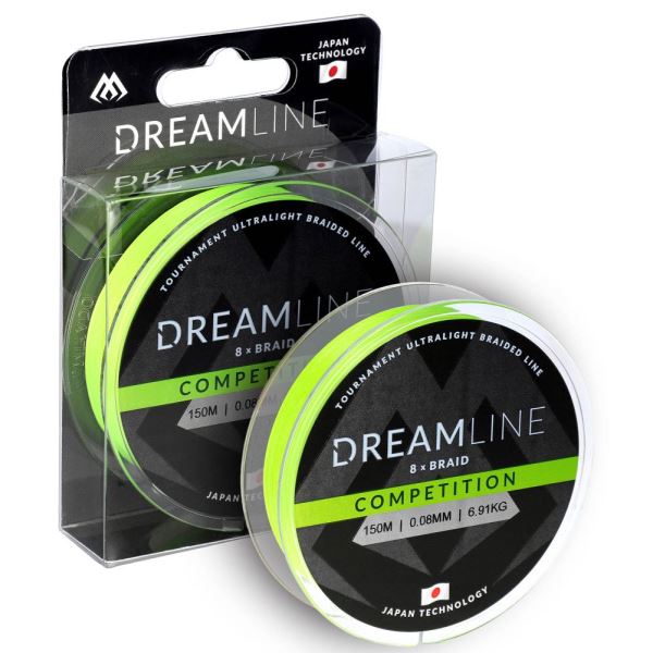 Mikado Splétaná Šňůra Dreamline Competiton Fluo Zelená 150 m