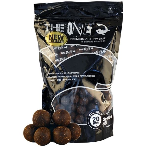 The One Boilies Rozpustné Black Soluble Chobotnice Švestka 1kg