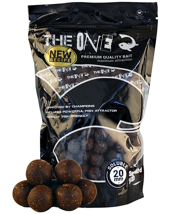 Levně The one boilies rozpustné black soluble chobotnice švestka 1kg - 20 mm