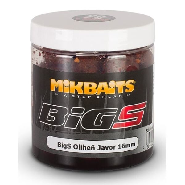 Mikbaits Boilies V Dipu Big S Oliheň Javor 250 ml