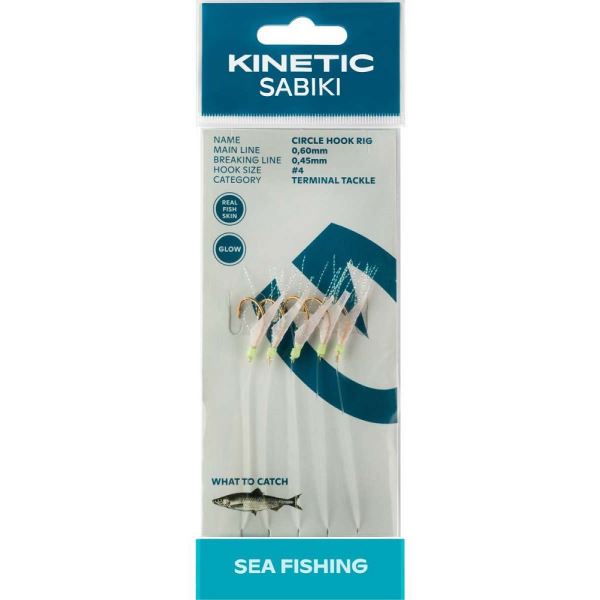 Kinetic Návazec Sabiki Circle Hook Fishskin Flash 130 cm