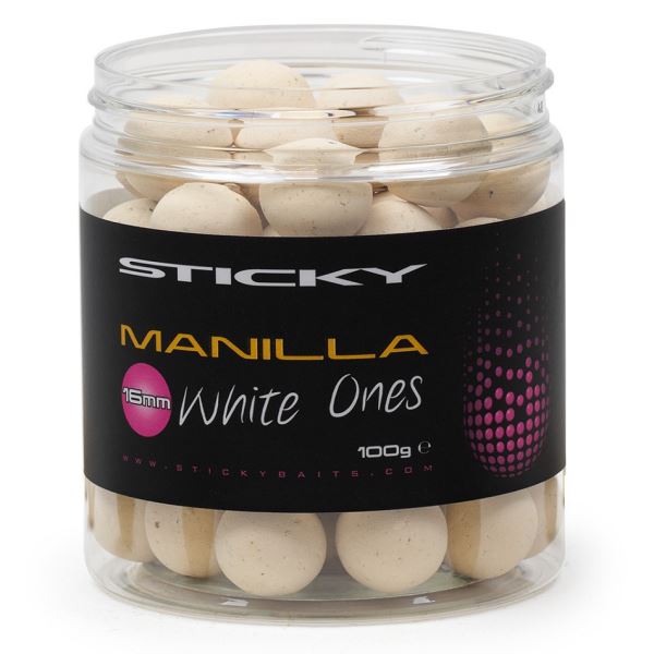Sticky Baits Neutrálně Vyvážené Boilie Manilla Wafters White Ones 130 g 16 mm