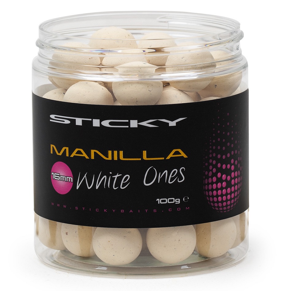 Sticky baits neutrálně vyvážené boilie manilla wafters white ones 130 g 16 mm