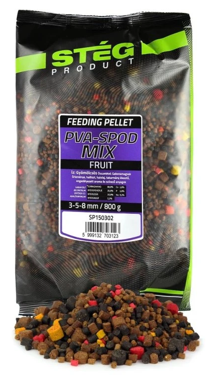 Levně Stég pelety pva spod mix 800 g 3-5-8 mm - fruit