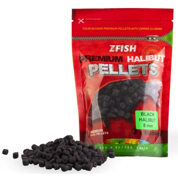 Zfish Chytací Pelety Premium Halibut Pellets Black Halibut 200 g