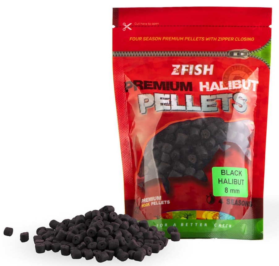Levně Zfish chytací pelety premium halibut pellets black halibut 200 g - 8 mm