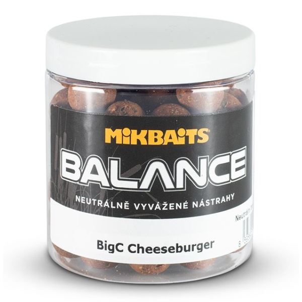 Mikbaits Vyvážené boilie BigC Cheeseburger 250 ml
