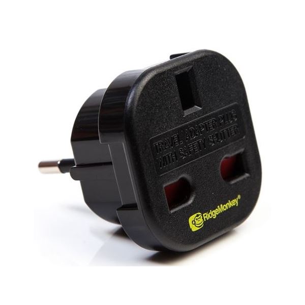 RidgeMonkey Adaptér K Nabíječce Vault UK 3 Pin to EU 2 Pin Adaptor