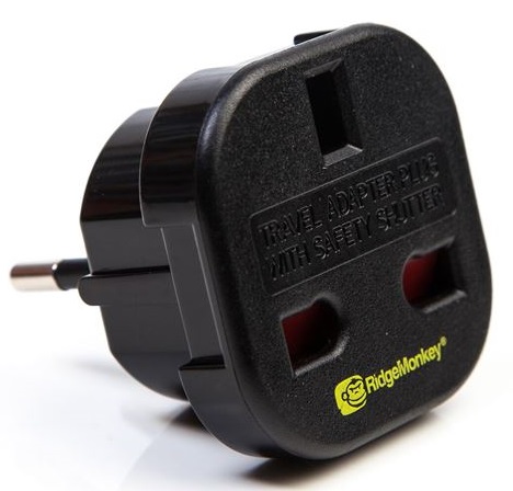 Levně Ridgemonkey adaptér k nabíječce vault uk 3 pin to eu 2 pin adaptor