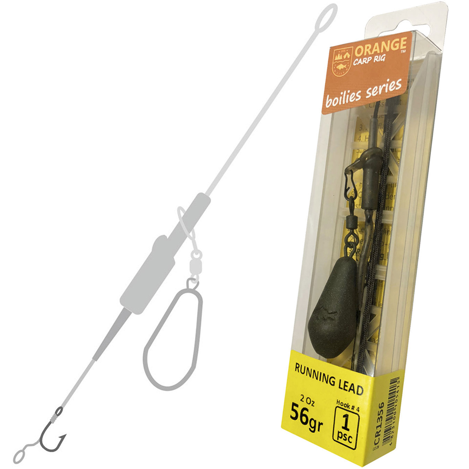 Levně Life orange carp rig running lead - 71 g