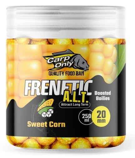 Carp only dipované boilies frenetic a.l.t. sweet corn 250 ml - 20 mm
