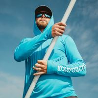 Grundéns Funkční UV Mikina Tough Sun Hoodie Azure (7)