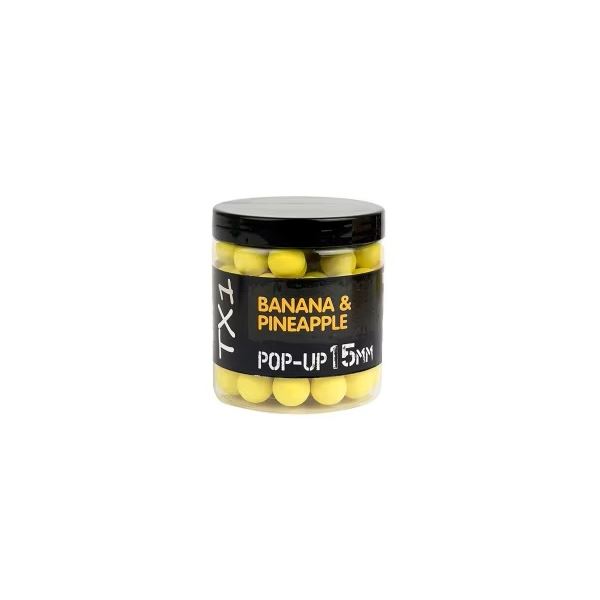 Shimano Plovoucí Boilie TX1 Pop Up Banana & Pineapple 80 g 15 mm Fluoro Yellow