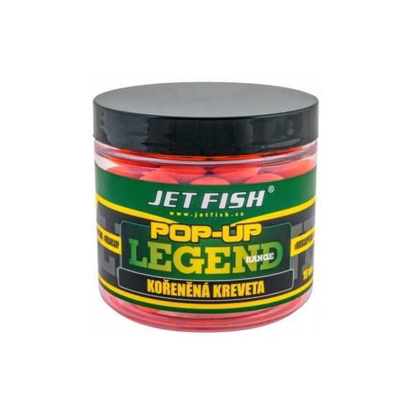 Jet Fish Plovoucí Boilie Pop-Up Legend Range Kořeněná Kreveta 16 mm 60 g