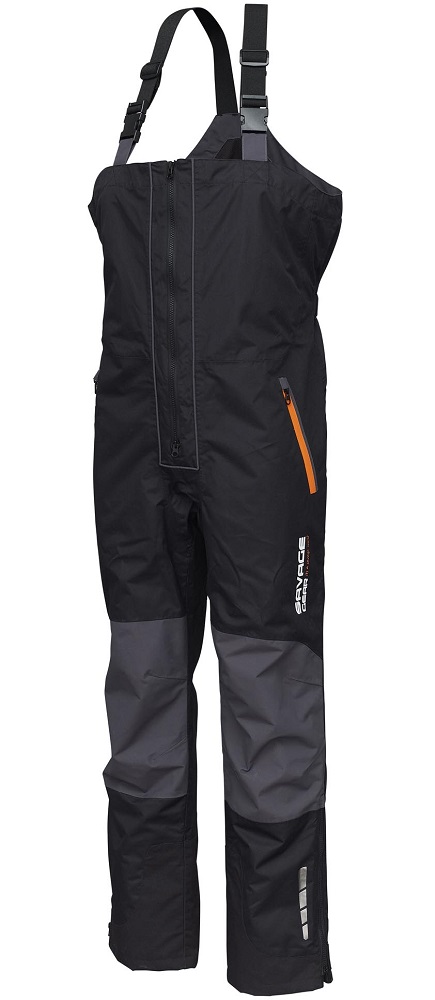 Savage gear kalhoty wp performance bib brace black grey - l