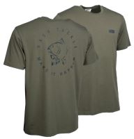 Nash Tričko Make It Happen Carp Logo T-Shirt Green - S