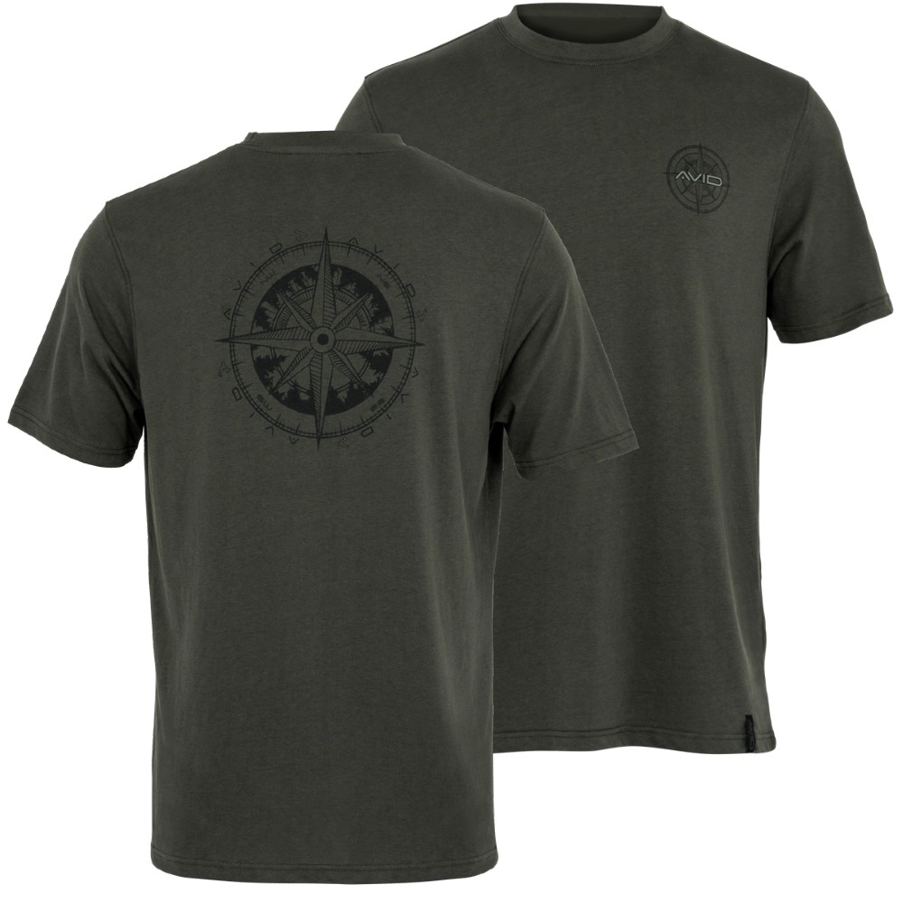 Avid carp tričko bearing t-shirt green - xl