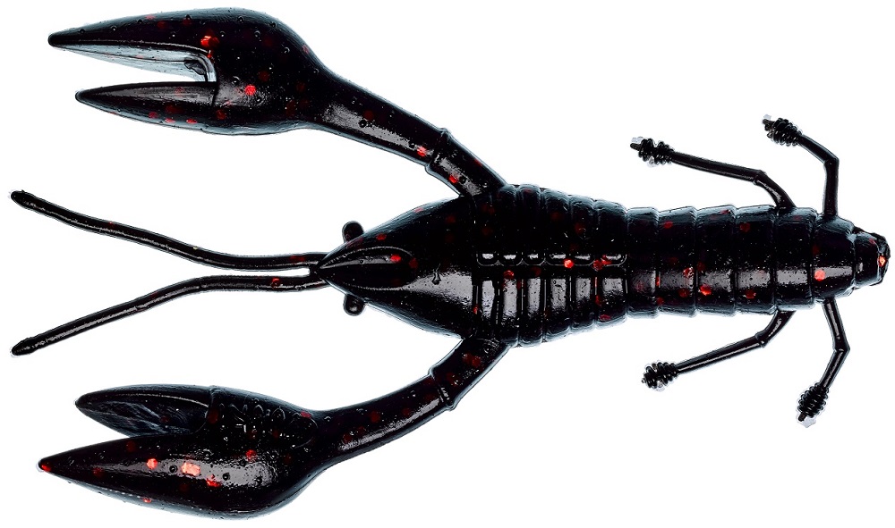 Levně Gunki gumová nástraha hourra craw black red flake 7,5 cm 4,15 g