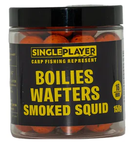 Levně Singleplayer vyvážené boilies wafters smoked squid 150 g 16 mm