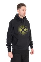 Matrix Mikina Large Fade Logo Hoody Black Lime (12)