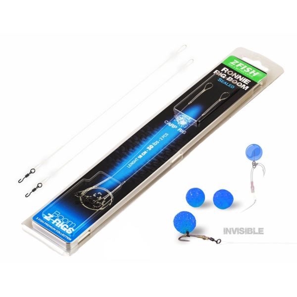 Zfish Návazec Zatavený Ronnie Rig Boom 18 cm 30 lb 2 ks