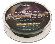Gardner Splétaná Šňůra Kinetic Spod Braid Zelená 250 m Průměr 0,30 mm / Nosnost 15,9 kg