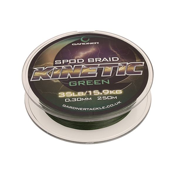 Gardner Splétaná Šňůra Kinetic Spod Braid Zelená 250 m Průměr 0,30 mm / Nosnost 15,9 kg