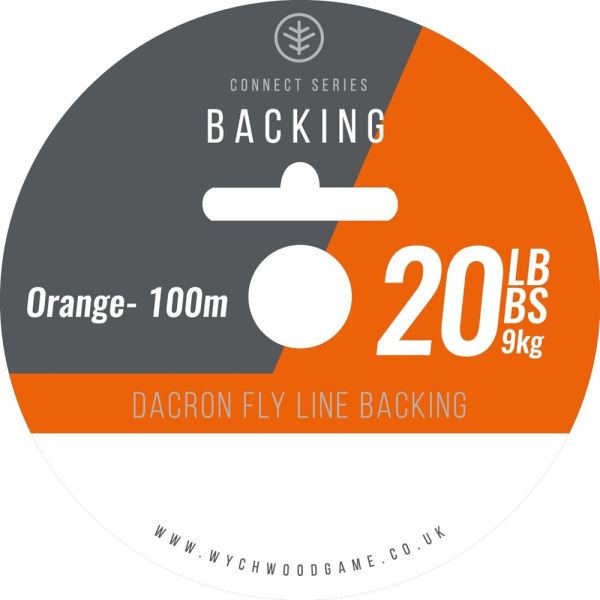 Wychwood Backing Dacron Flyline Backing 20 lb 100 m Orange