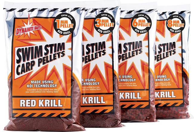 Dynamite baits pellets swimstim red krill 900g -8mm
