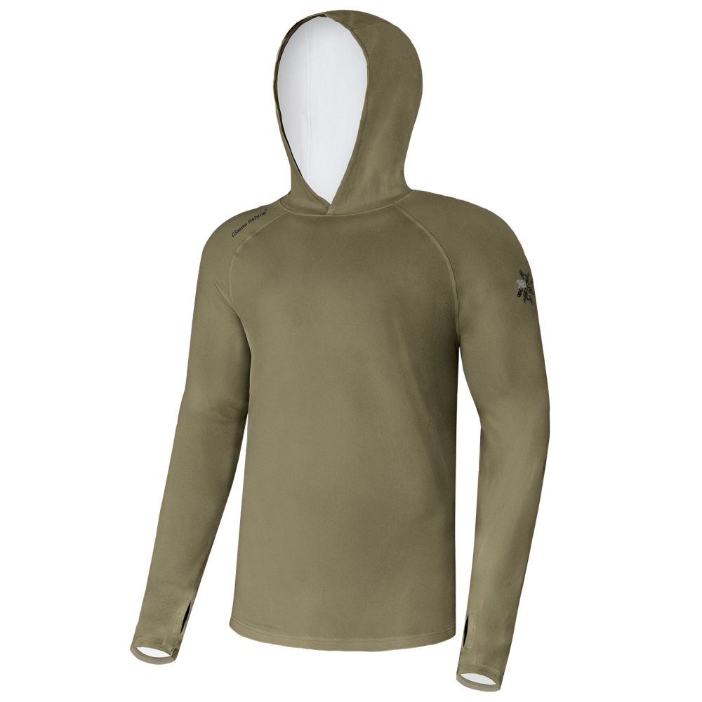Levně Giants fishing funkční tričko s dlouhým rukávem uv50+ hoodie olive green - m