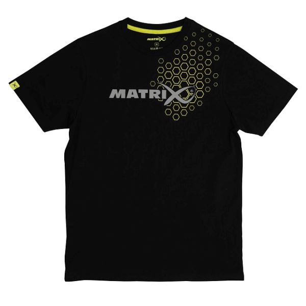 Matrix Tričko Black Hex Print T-Shirt