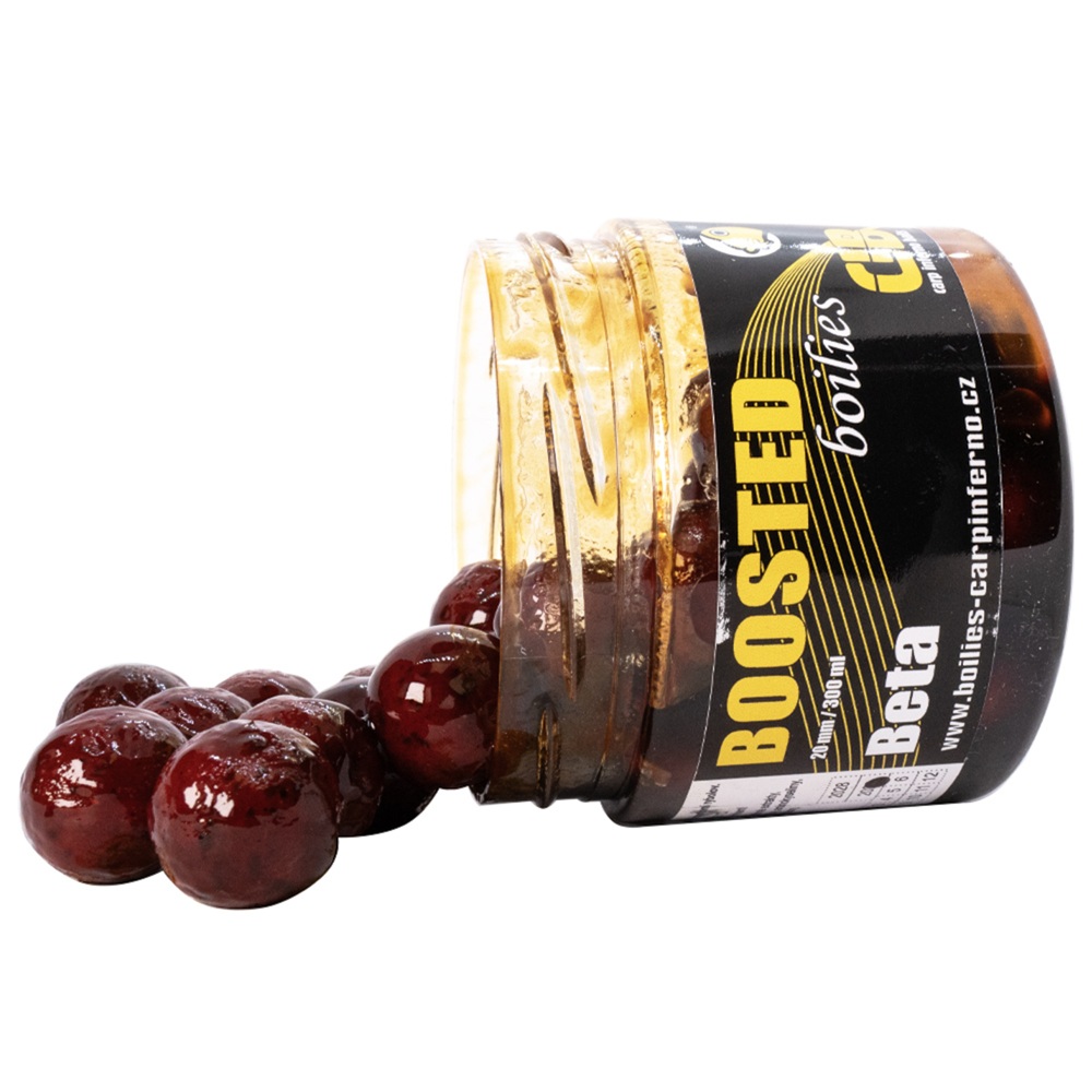Carp inferno boosted boilies hot line beta 300 ml 20 mm