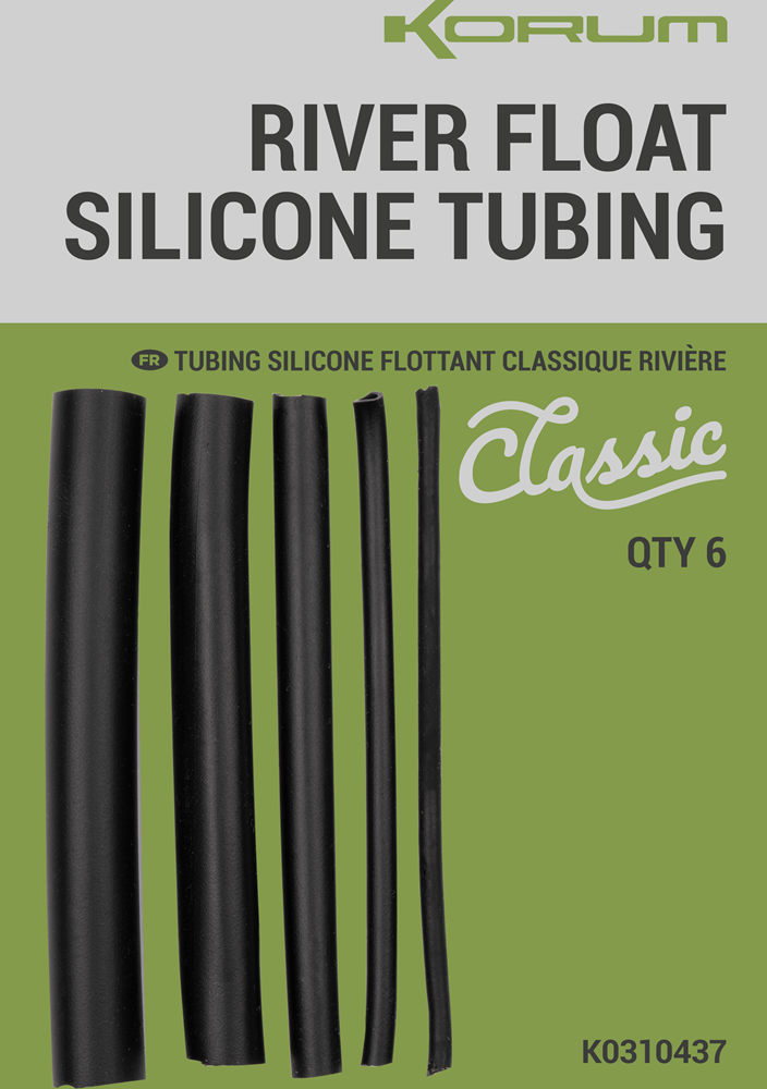 Korum hadičky pro splávky classic river float silicone tubing 70 mm 6 ks