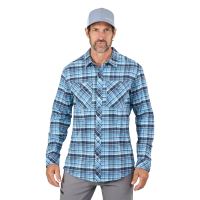 Grundéns Košile Dungeness Seawool Flannel Shirt Grass (3)