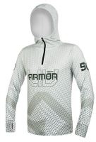 Delphin Tričko S Kapucí UV Armor 50+ Olive