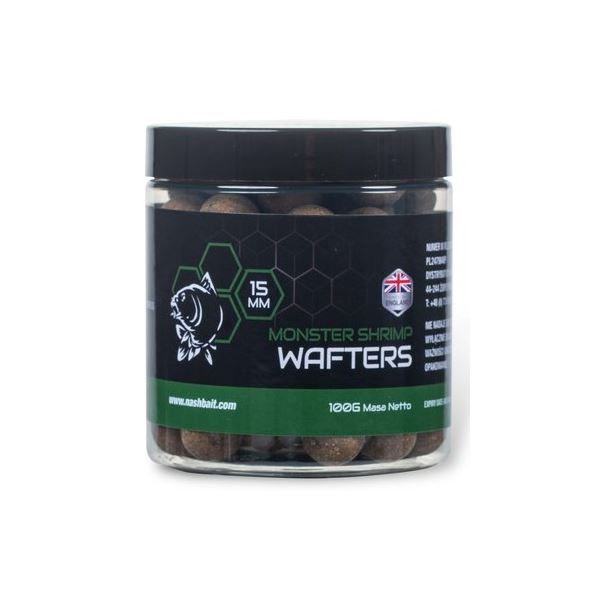 Nash Vyvážené Boilie Wafters Monster Shrimp