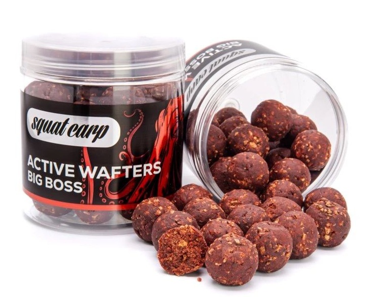 Levně Squat carp vyvážené boilies active wafters big boss - 150 g 20 mm