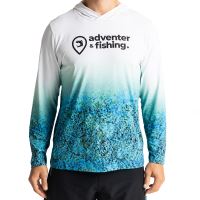 Adventer & Fishing Funkční Hoodie  UV Tričko White Bluefin Trevally (2)