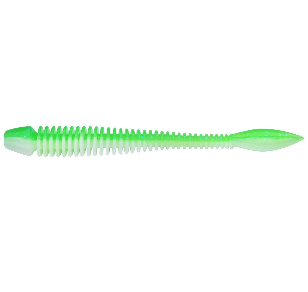 Levně Berkley gumová nástraha powerbait power flail spring green white - 9 cm 8 ks