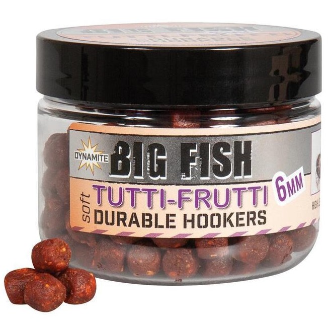 Dynamite baits měkčené pelety durable hookers tutti frutti 6 mm