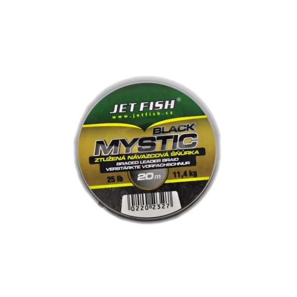 Jet Fish návazcová šňůra Black Mystic 20 m 25 lb Barva BLACK