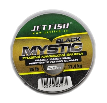 Jet fish návazcová šňůra black mystic 20 m 25 lb barva black