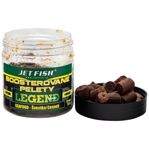 Jet Fish Boosterované Pelety Seafood Švestka Česnek 250 ml 12 mm