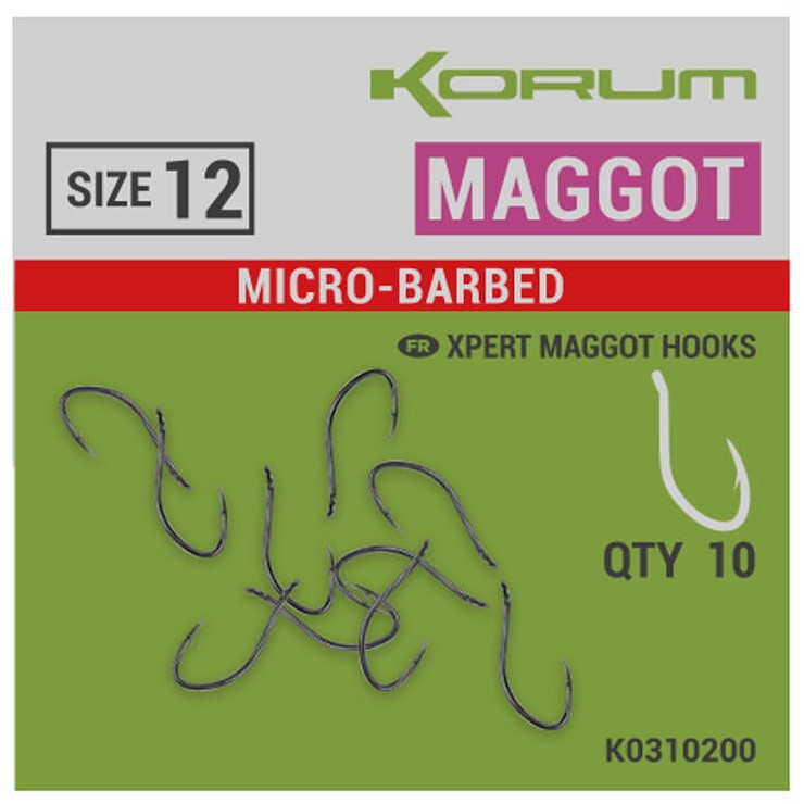 Levně Korum háčky xpert maggot barbed - #12