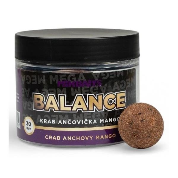 Mikbaits Vyvážené Boilie Mega Balance Krab Ančovička Mango 300 ml 30 mm