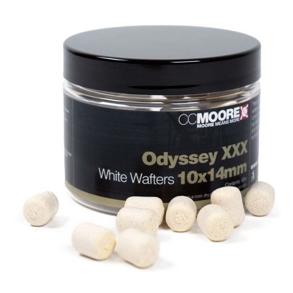 CC Moore Vyvážené Boilie Dumbell Wafters Odyssey XXX White 10x14 mm 65 ks