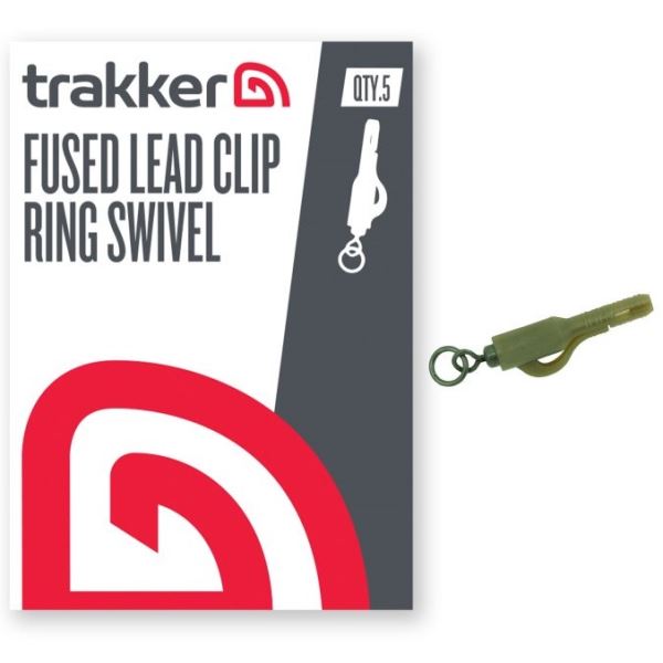 Trakker Závěsky Fused Lead Clip Ring Swivel 5 ks