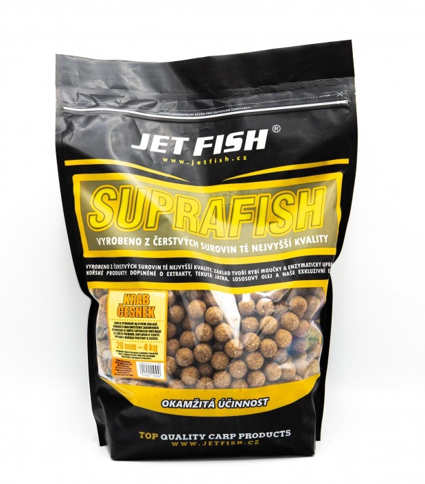 Jet fish boilie supra fish krab česnek - 4 kg 24 mm