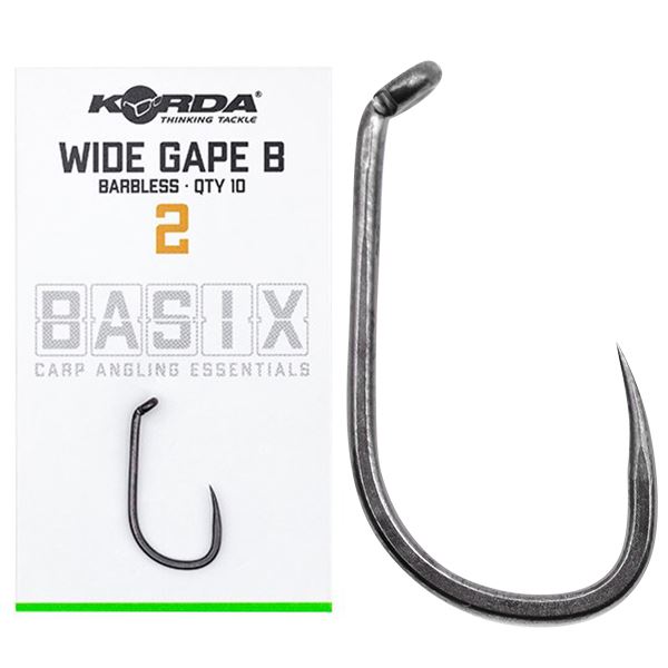 Korda Háčky Basix Wide Gape Barbless 10 ks